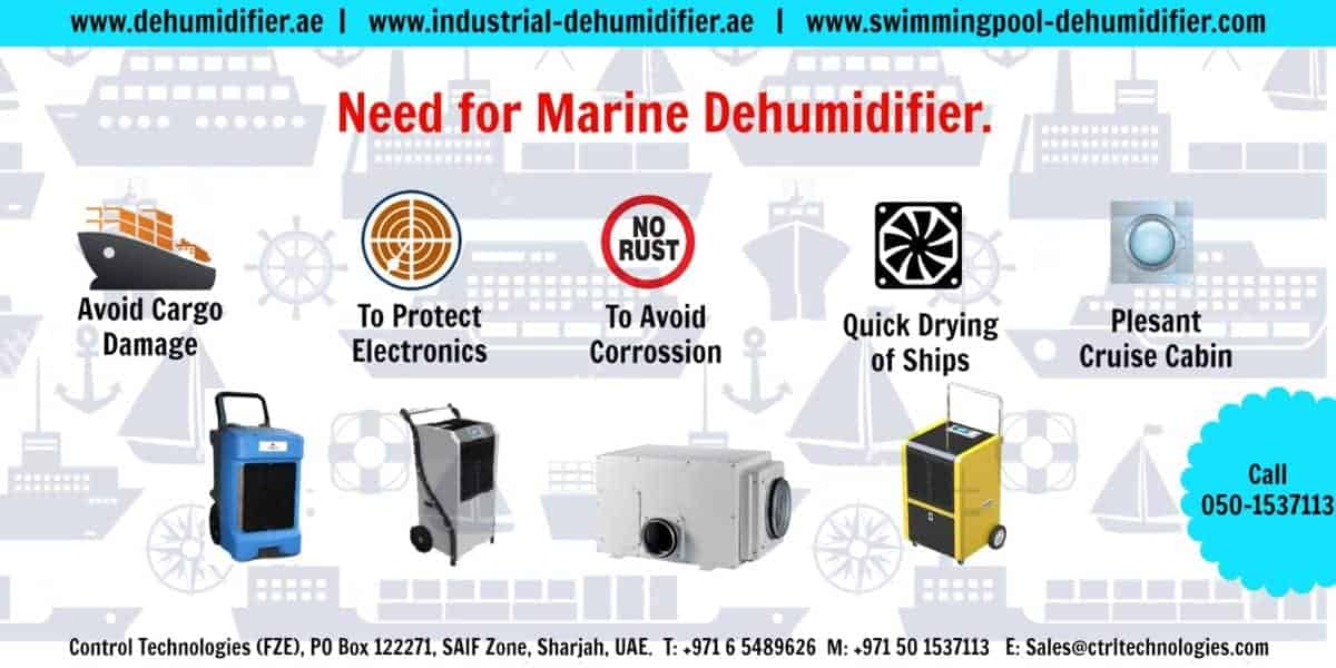 Boat dehumidifier for marine, yacht & RVs in Dubai.