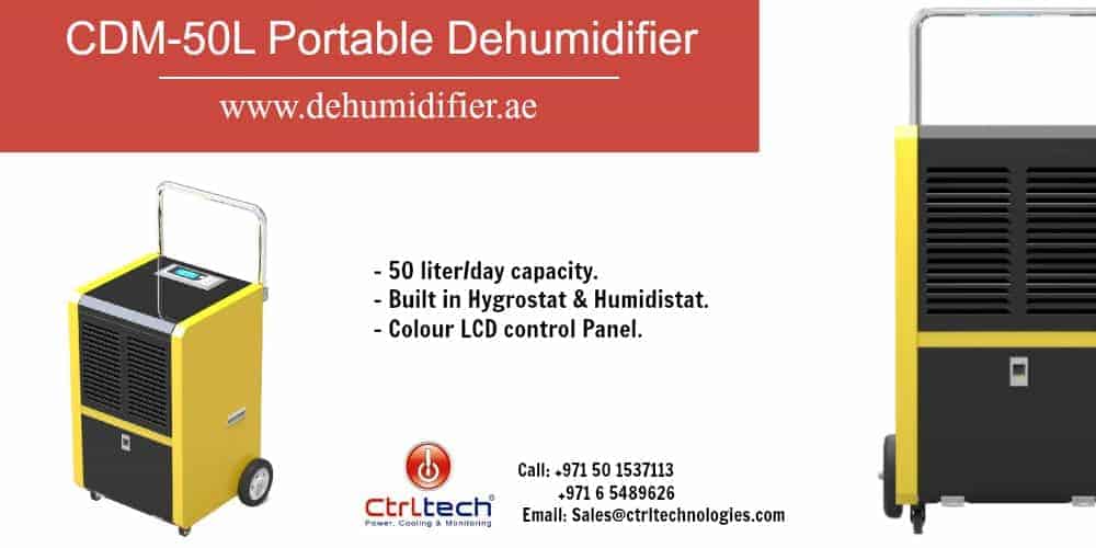CDM-50L portable dehumidifier Dubai, UAE.