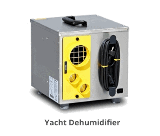 Yacht dehumidifier to reduce humidity in boat